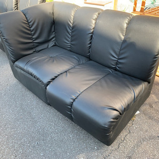 L字分割ソファ ブラック