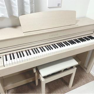 高低自在椅子 & 防音マット & ヘッドフォン付属 YAMAHA ヤマハ 電子ピアノ クラビノーバ CLP-645 ホワイトアッシュ