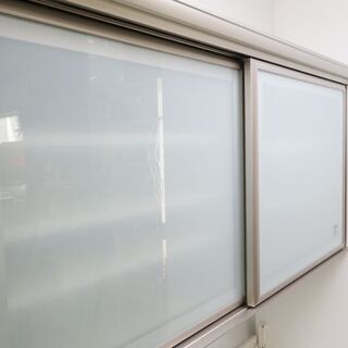 【新品同様】AYANO 綾野製作所 LX/LUXIA キッチンボード ブラウン木目 食器棚 幅120 モイス加工 クアドロレール採用 (JD80)