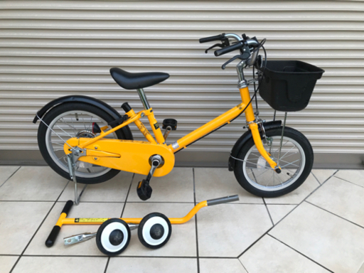 無印良品 子供 自転車 補助輪 推し棒付き - 自転車本体