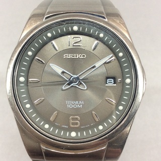 SEIKO セイコー メンズクォーツ フルチタン 3針デイト 7N42-7C20 2001 