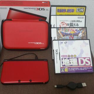 任天堂 3DS LL レッドブラック ケース ゲームソフト 充電器