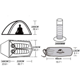 テント2人用　Naturehike 