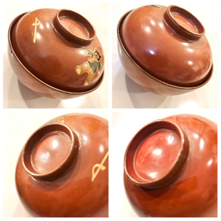 【ネット決済・配送】ヴィンテージ　のらくろ　ノラクロ　汁椀　茶碗　お椀　レトロ　アンティーク　ビンテージ　レア　希少　戦前 Vintage Norakuro chawan bowl rice miso soup WW2 war era retro antique rare 