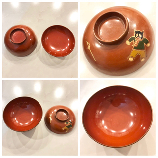 ヴィンテージ　のらくろ　ノラクロ　汁椀　茶碗　お椀　レトロ　アンティーク　レア ネット決済・配送】ヴィンテージ のらくろ ノラクロ 汁椀 茶碗 お椀