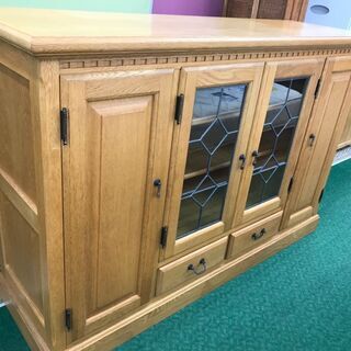 商談中【愛品館八千代店】さくら工芸　サイドボード　ステンドグラス【愛八KZ】