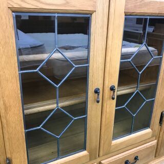 商談中【愛品館八千代店】さくら工芸　サイドボード　ステンドグラス【愛八KZ】