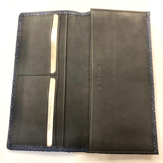 【ネット決済・配送】印傳屋　長財布　札入れ　財布　濃紺　鹿柄　新品未使用　美品　INDEN-YA 男女兼用　ネイビー　和風 Indenya long wallet notes dark navy deer skin brand new men’s lady’s unisex Japanese design