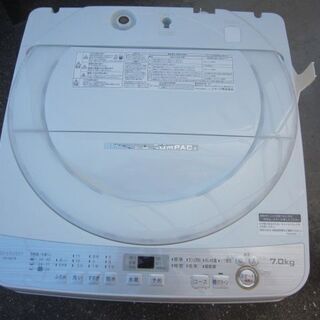生活家電 決まりました☆シャープ 全自動洗濯機 ES-GE7B-W ステンレス穴