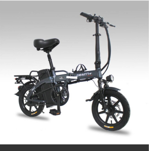 自転車本体フル版電動自転車フレア18  48V大容量リチウムイオン電池搭載18イン グレー