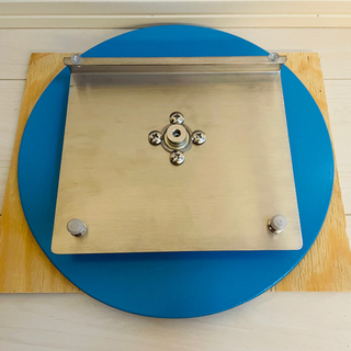 チンチラ 床置きタイプのサイレント円盤型回し車 ブルー その他 