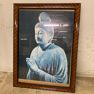 写真　額縁付き　大仏　仏教　アート　絵　中サイズ　