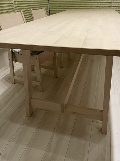 IKEA NORRÅKER ノッルオーケル　ダイニングテーブル　６人がけ　＊早期引き取り者向けの早割あり　長さ220cm