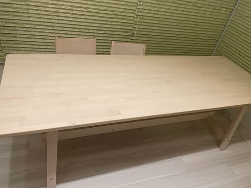 IKEA NORRÅKER ノッルオーケル　ダイニングテーブル　６人がけ　＊早期引き取り者向けの早割あり　長さ220cm