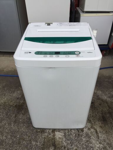 ヤマダ HERB RelaX 全自動洗濯機 4.5kg YWM-T45A1 ステンレス槽/スピードコース/風乾燥