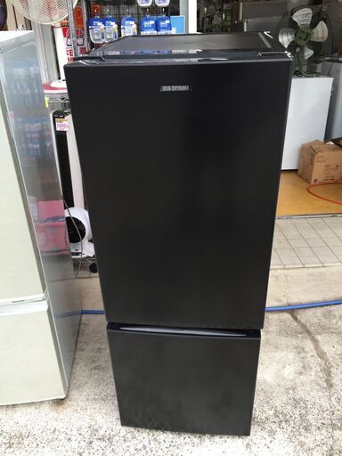 アイリスオーヤマ 2ドア冷凍冷蔵庫 ノンフロン 冷凍冷蔵庫 NRSD-16A-B 156L マットブラック 2019年製