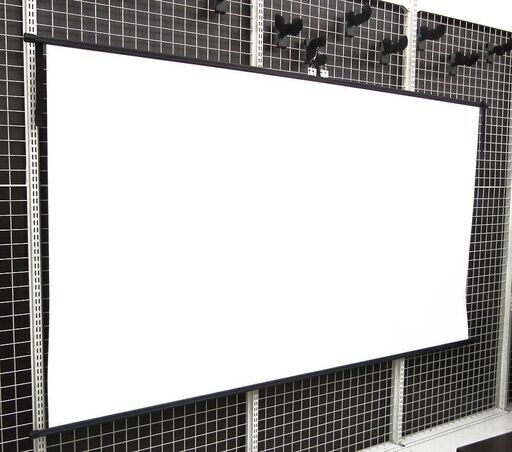 ファーストスクリーン タペストリー型スクリーン 100インチ 16:9 ワイド HS-100W 左右黒フチなし 中古品