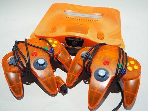 【苫小牧バナナ】希少☆NINTENDO/任天堂 NUS-001 ニンテンドー64 ダイエー限定 クリアオレンジ 動作品 コントローラー付き 現状品♪　36274