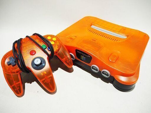 【苫小牧バナナ】希少☆NINTENDO/任天堂 NUS-001 ニンテンドー64 ダイエー限定 クリアオレンジ 動作品 コントローラー付き 現状品　36275