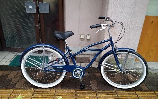 WisLey 26吋ビーチクルーザー シングル/ブルー