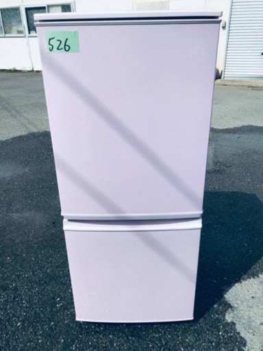 526番 シャープ✨ノンフロン冷凍冷蔵庫✨SJ-14X-P‼️