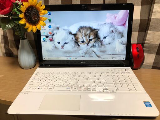彡美品美麗！ＮＥＣ・Ｗｅｂカメラ内蔵/新品ＳＳＤ２４０ＧＢ/クリスタルホワイトWin10 64bit/Office2019付/15.6ｲﾝﾁ/メモリ８GＢ/無線/DVD・ＣＤ再生ソフト付　No.2108007