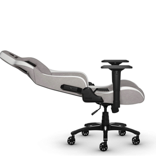 CORSAIR T3 RUSH Gray/White ゲーミングチェア オフィスチェア デスクチェア ゲーム用チェア リクライニング パソコンチェア PUレザー 高さ調整 リクライニング (CF-9010030-WW)