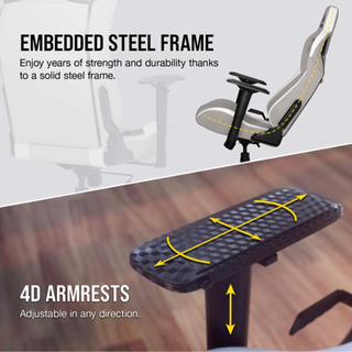 CORSAIR T3 RUSH Gray/White ゲーミングチェア オフィスチェア デスクチェア ゲーム用チェア リクライニング パソコンチェア PUレザー 高さ調整 リクライニング (CF-9010030-WW)