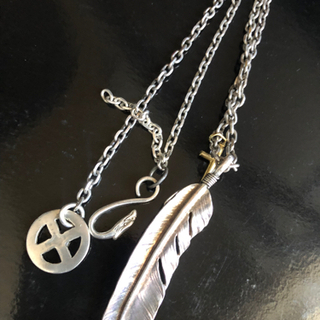 ★値下げしました★goro’s(ゴローズ)金縄フェザー&チェーン&フック ☆値下げしました☆goro's(ゴローズ)金縄フェザー&チェーン&フック