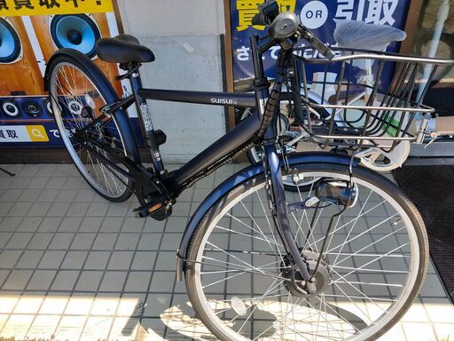 ■新古車 SUISUI 27インチ 電動自転車 BM-C27D MNV ネイビー◎