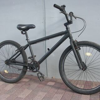 BMX　24インチバイク 　マットブラック　管理NO.20210809-15