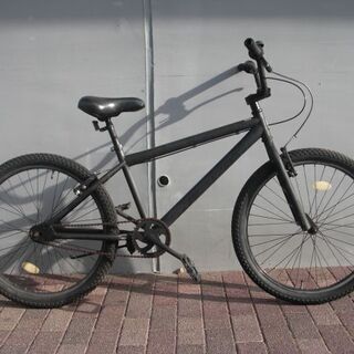 BMX　24インチバイク 　マットブラック　管理NO.20210809-15