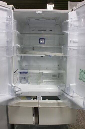 三菱 Rシリーズ 6ドア冷凍冷蔵庫 自動製氷 465L MR-R47X-S シルキープラチナ 2013年製 MITSUBISHI 冷蔵庫 中古家電 店頭引取歓迎 R3886)