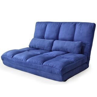 🌈Aローソファー【リーフS／ネイビー色】 ソファベッド フロアソファー 訳あり 新品 未使用 ※定価14,990円🌈 