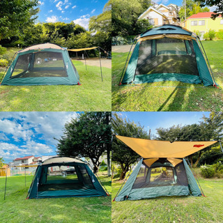 売り切れました💦美品　大型タープ　テント接続可　コールマン　ラウンドスクリーン400EXプラス