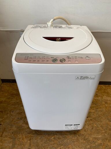 【SHARP】 シャープ 全自動 電気 洗濯機 簡易乾燥付 容量6kg ES-GE60L-P 2012年製