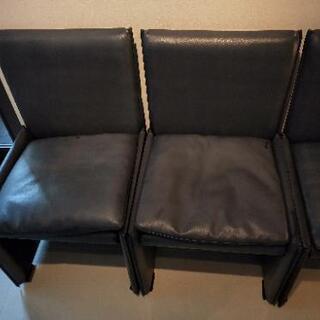 カッシーナ Cassina 名作 ブレークチェア 4脚セット グレー本皮
