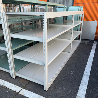 中量棚 トラスコ ボルトレス 300kg 4枚棚 2連 w365 d92 h151