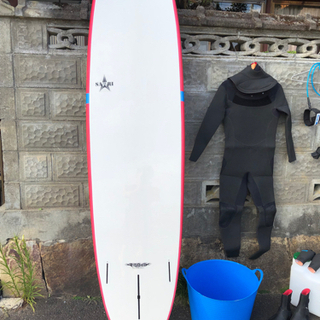 サーフボード　SAFIRIロング　ウェットスーツほかセット