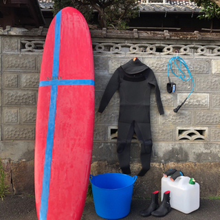 サーフボード　SAFIRIロング　ウェットスーツほかセット