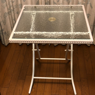 アウトドアテーブル【折り畳み式】パラソル穴付き