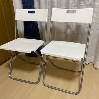 【ネット決済】IKEA パイプ椅子　2脚　イス　チェア