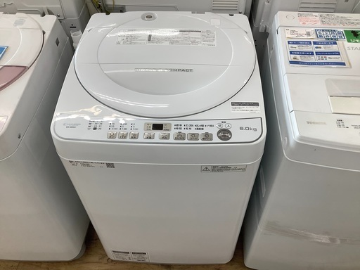SHARP（シャープ）の全自動洗濯機2018年製（ES-G60UC-W）です。【トレファク東大阪店】