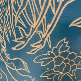 ☆来店限定☆▽飾り壺 東炎窯 唐草文 骨董品 陶器