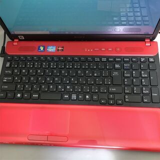 新品高速SSD 赤色 ノートパソコン 中古良品 Win10 15型ワイド SONY 