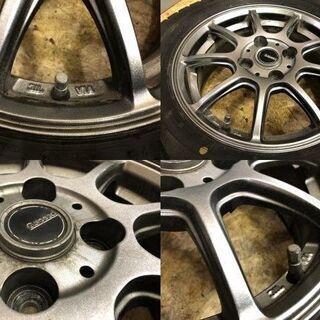 【DUNLOP WINTER MAXX WM02 175/65R14】スタッドレス【G.SPEED 14インチ 5.5J4HPCD100+38】バリ溝 ファンカーゴ ヴィッツ等　(MTJ103) クレジットカード QR決済可能