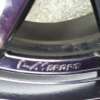 ☆美品! 珍しい配色! LM SPORT 16×7JJ オフセット45mm PCD100mm 5H(穴) レガシィ インプなどに ☆ - 車のパーツ