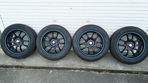 【正規品直輸入】 ☆美品! 珍しい配色! LM SPORT 16×7JJ オフセット45mm PCD100mm 5H(穴) レガシィ インプなどに ☆ タイヤ、ホイール
