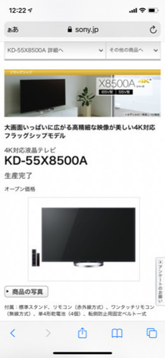 SONY BRAVIA 55インチ