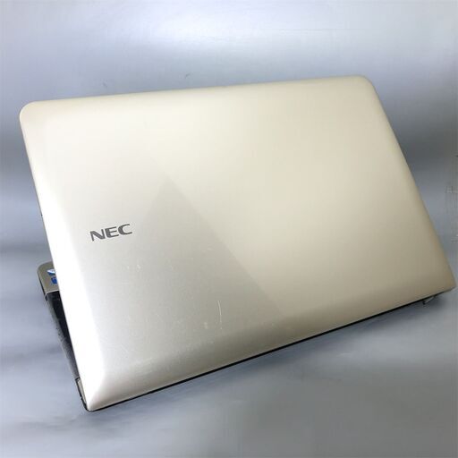 金色 新品高速SSD256GB ノートパソコン Windows10 中古美品 15型ワイド NEC LS150/H Core i5 4GB DVDRW 無線 カメラ Office有
